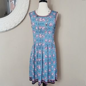 NWOT Max Studio Blue Floral Midi Dress